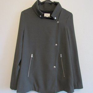 Aritzia Wilfred Gray Double Breasted Snap Front Jacket Coat Women's Size…